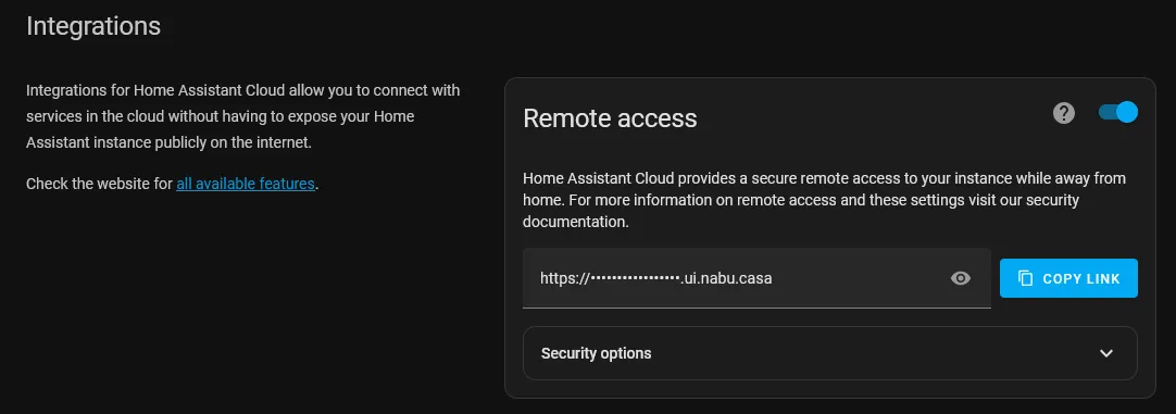 NabuCasa Remote Access