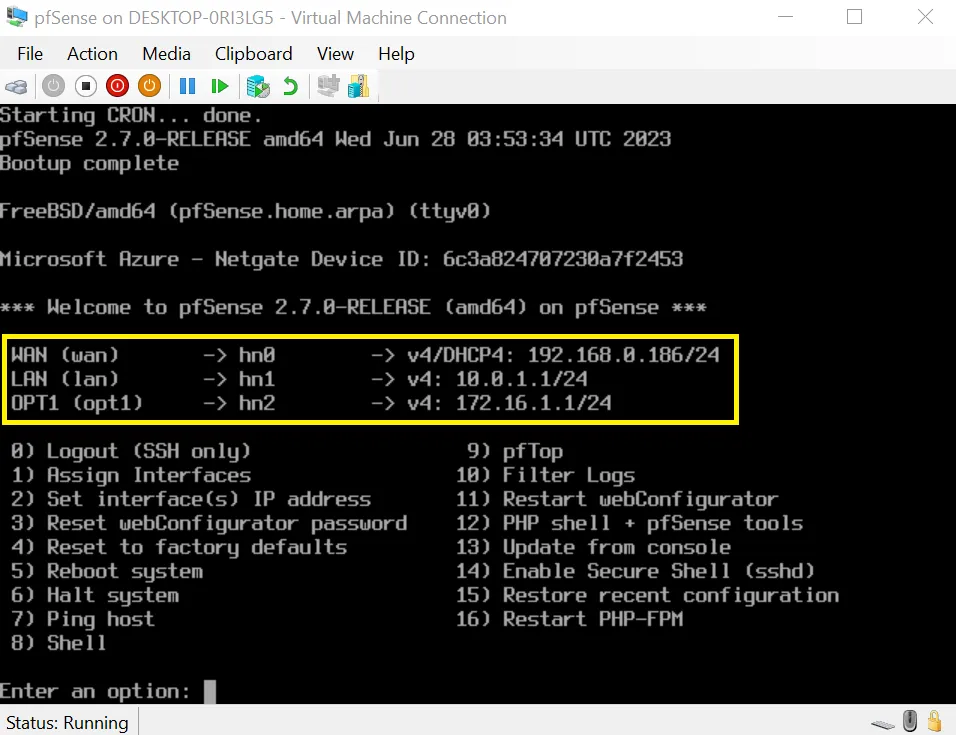 pfSense Interfaces